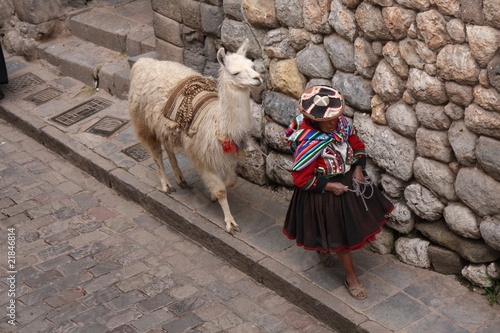 Woman with Llama in Cusco