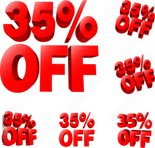 35% off Discount sale sign