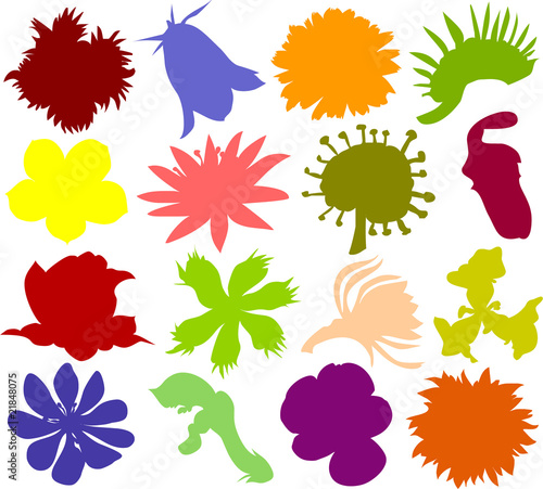 Set of flower icons B