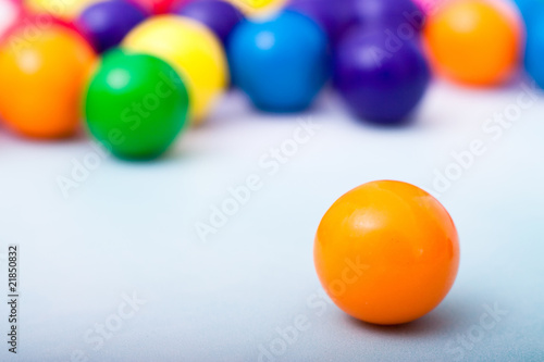Colorful gum balls