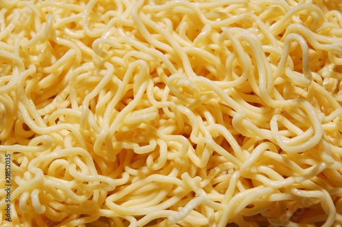 close up of yellow noodles