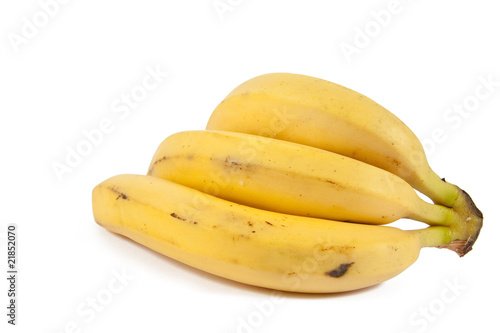 three mature bananas