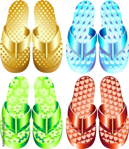 Ciabatte Infradito da Spiaggia-Flip Flop-Vector
