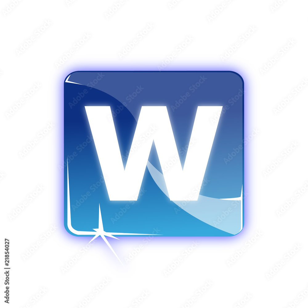 Picto lettre W - Icon letter w Picto lettre W - Icon letter w