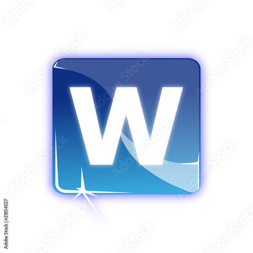 Picto lettre W - Icon letter w