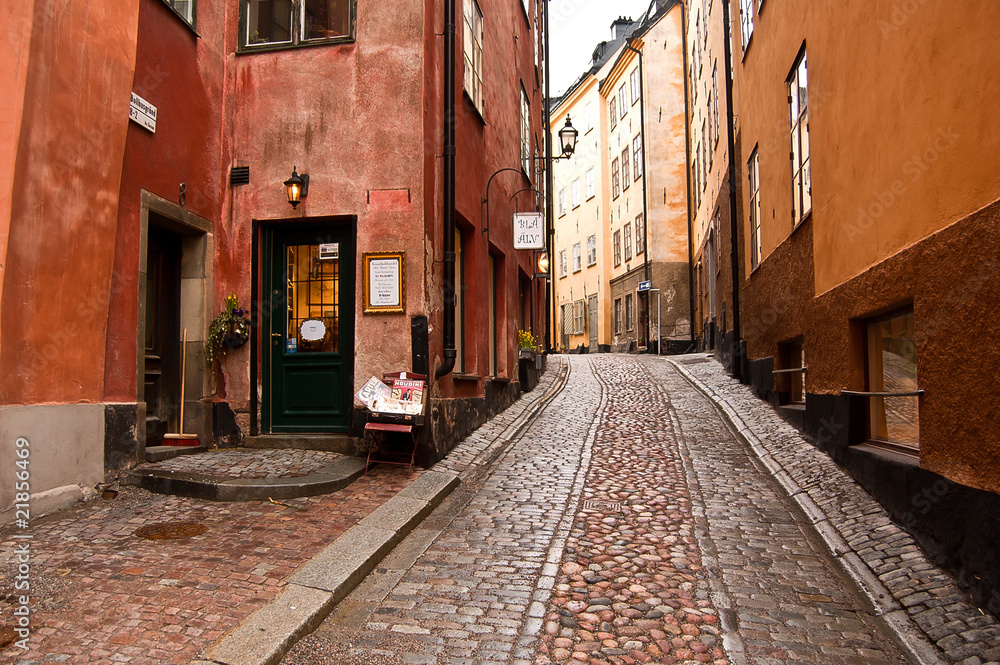 Rue typique de Stockholm à Gamla Stan