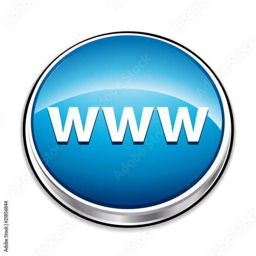 Blue www website adress button