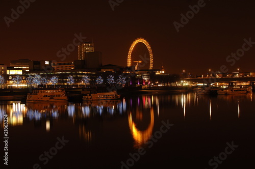 London Eye & South bank at night