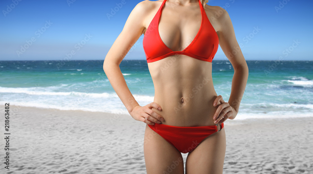 Obraz premium Red swimsuit