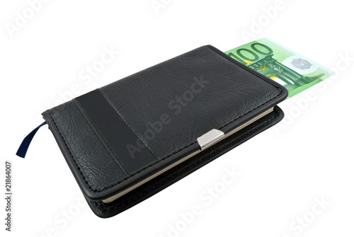 Wallpaper Mural Notebook and Euro banknotes money Torontodigital.ca