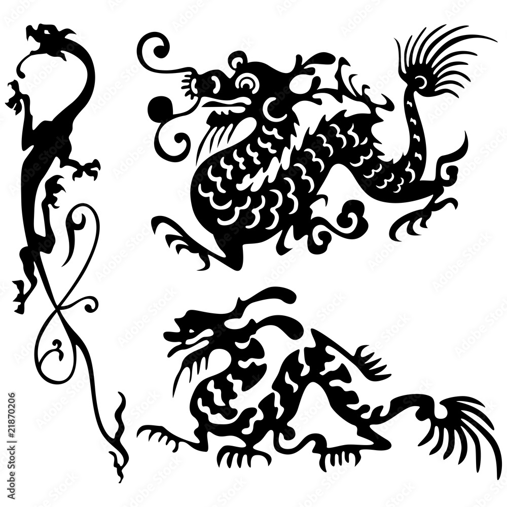 Tattoo of dragons.