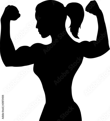Outline of a female bodybuilder