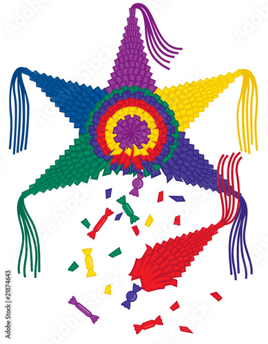 Broken Star Pinata With Candy