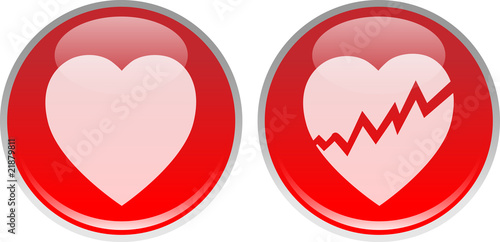 Button Herzen Liebe