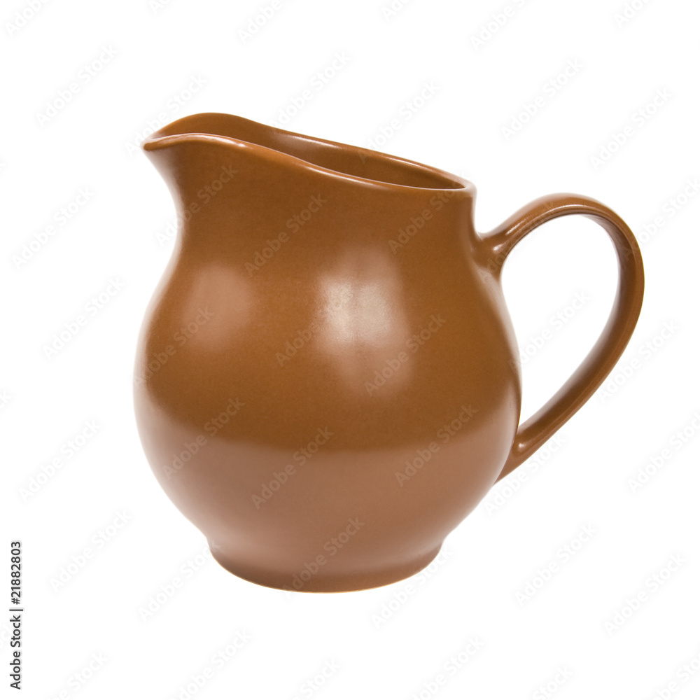 Brown jug.