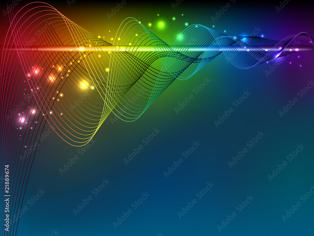 Rainbow wave lines Rainbow wave lines