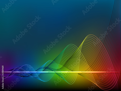 Rainbow  wave lines