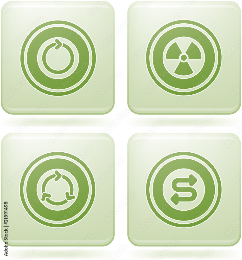 Olivine Square 2D Icons Set: Abstract Olivine Square 2D Icons Set: Abstract