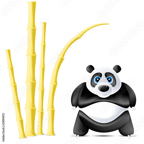 panda et bambou