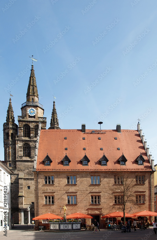 Fototapeta premium St.-Gumbertus-Kirche Ansbach