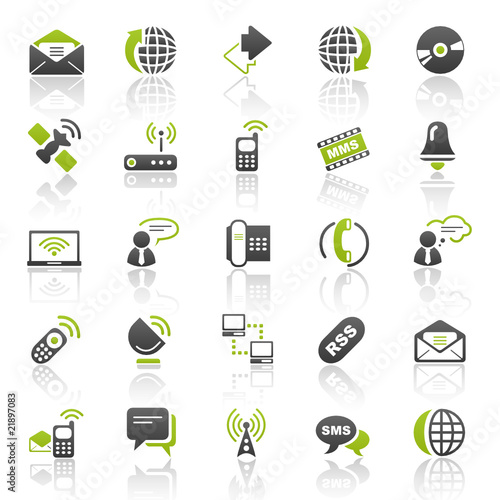 green communication 2 icons - set 6