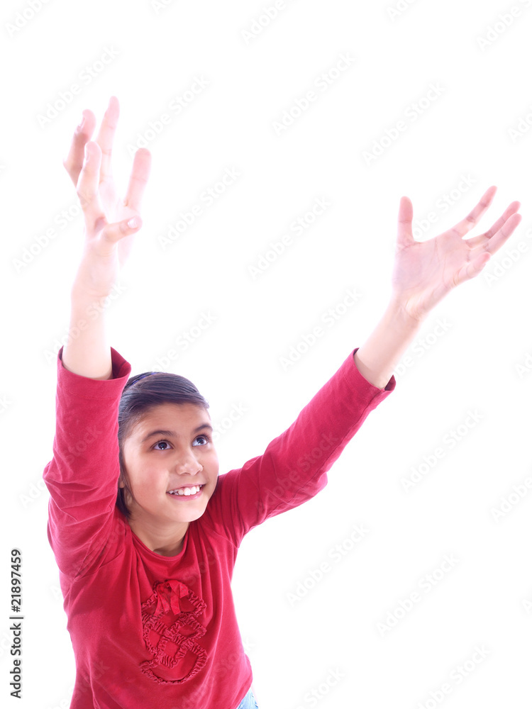child reaching high child reaching high