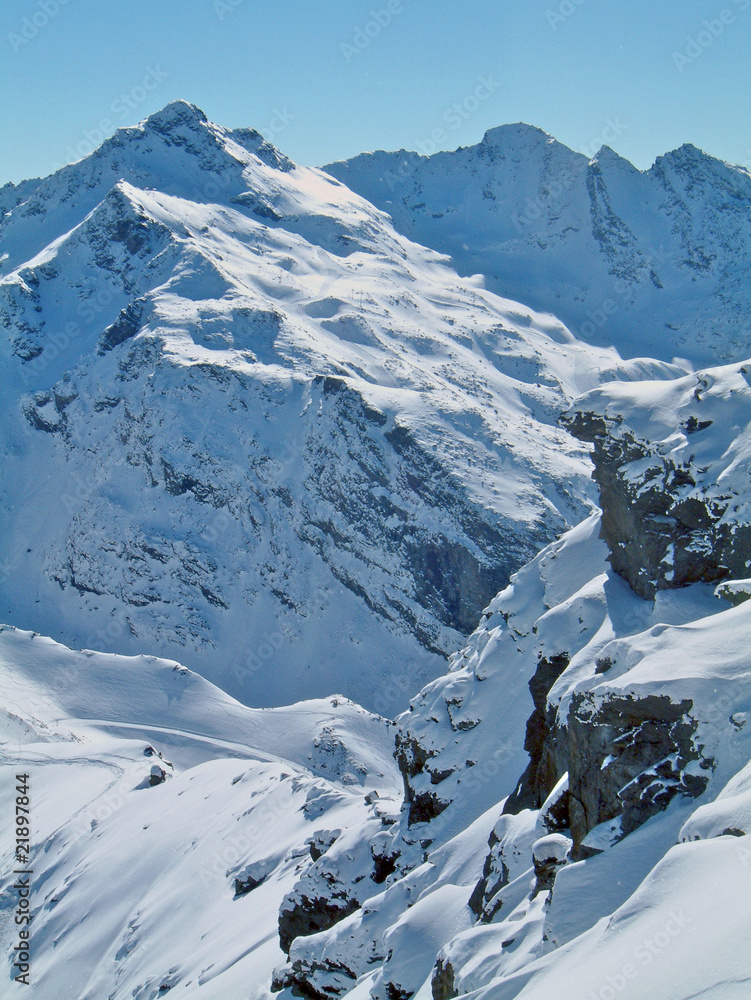 Mountain Snow Cliff - Val Thoren
