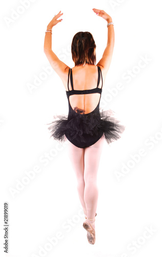 A young beautiful ballerina dancing.