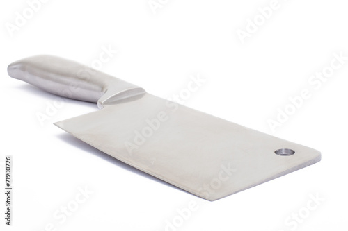 meat cleaver isolated over white background