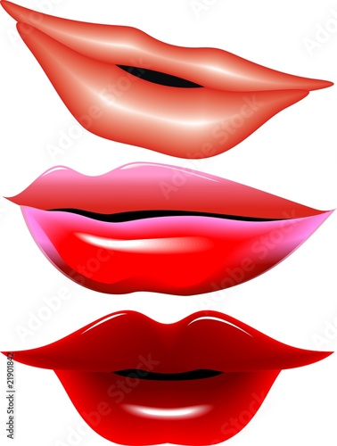 Labbra con Rossetto Vector-1