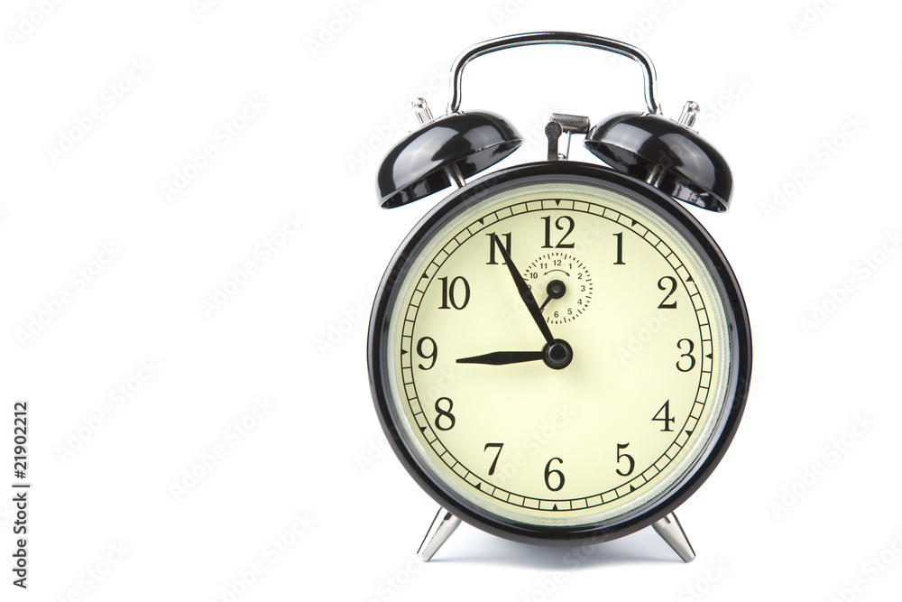 alarm clock isolated over white alarm clock isolated over white