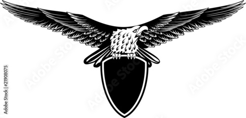 Vector image eagle with straightened wings