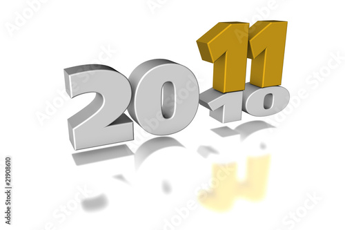 Silvester 2011 silber & gold 3d