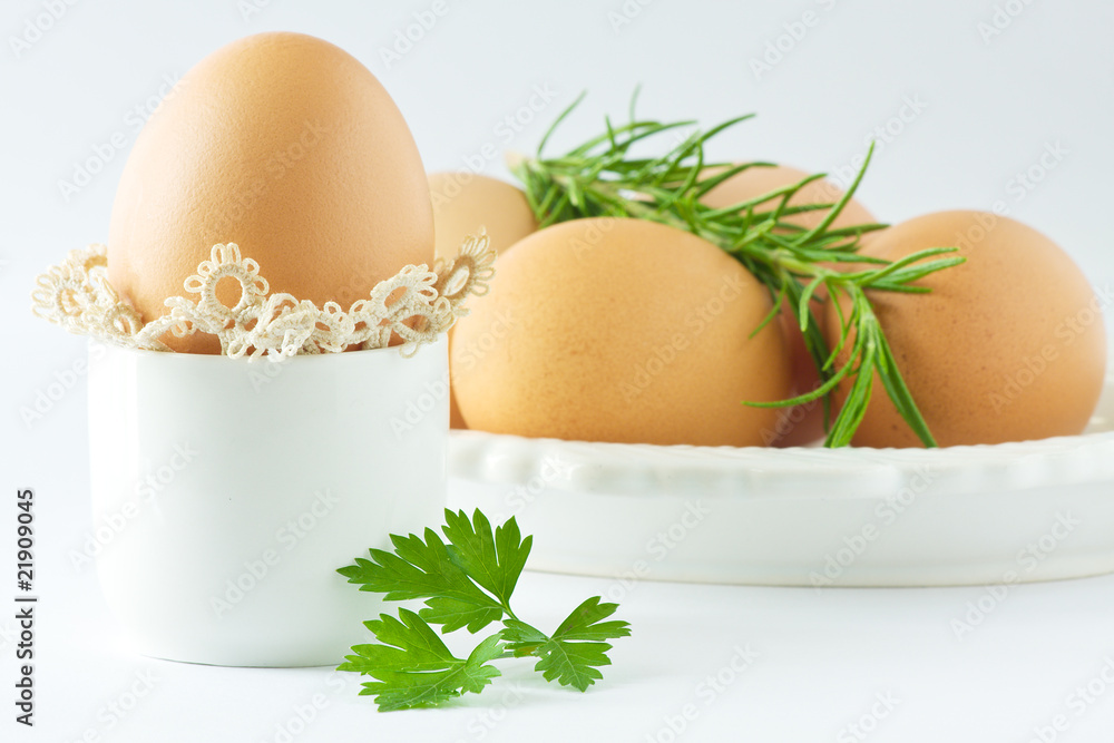 Eggs with parsley and rosemary Eggs with parsley and rosemary
