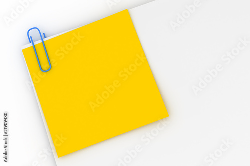 Attached yellow note