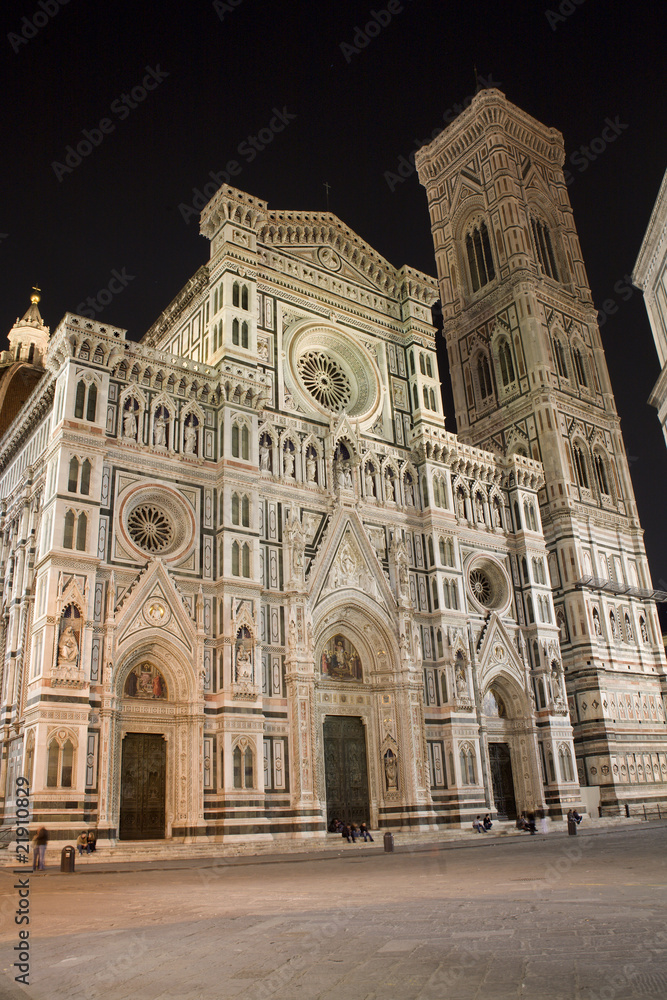 Florence - cathedral of Santa Maria del Fiore in the night