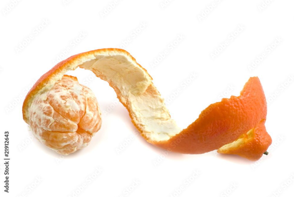 peeled tangerine