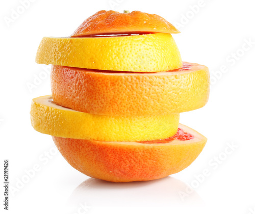 Sections of grapefruit