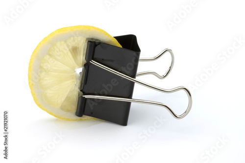 lemon and binder clips