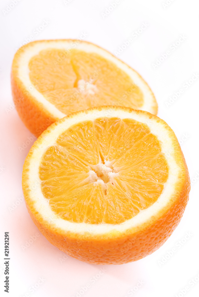 Sliced orange isolated on white Sliced orange isolated on white