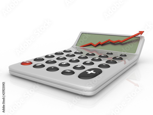 Calculator with business graph