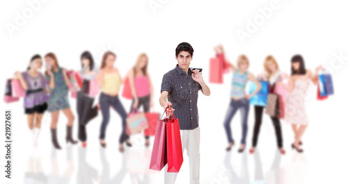 Handsome young man shopping