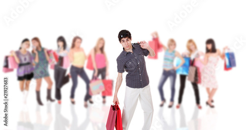 Handsome young man shopping