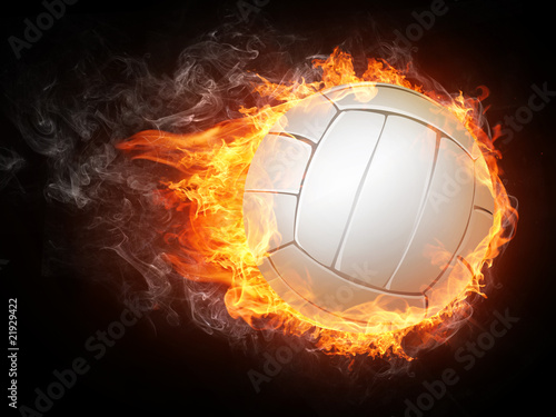 Volleyball Ball on Fire