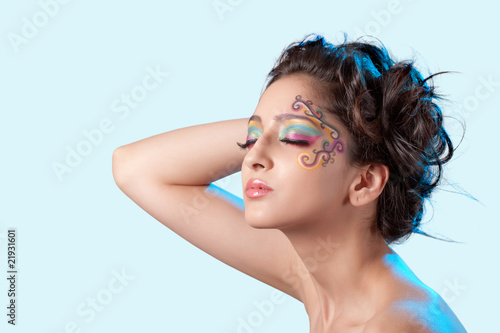 Spring breeze (Beautiful young girl with fantasy makeup)