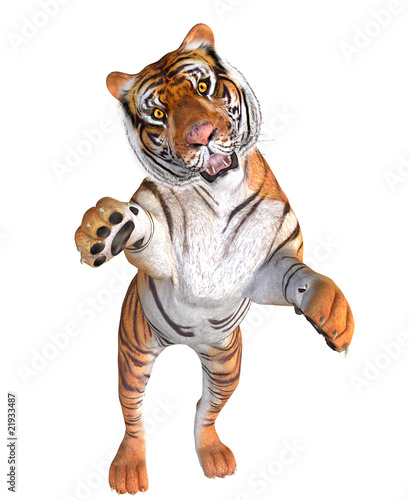 Fototapeta Naklejka Na Ścianę i Meble -  springender tiger