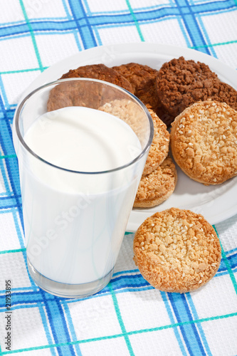 milk and cookies. photo