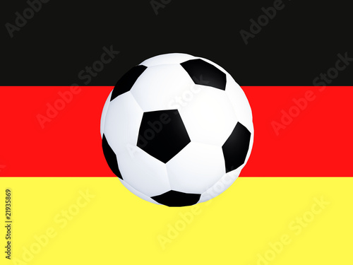 Fussball auf deutscher Fahne 23