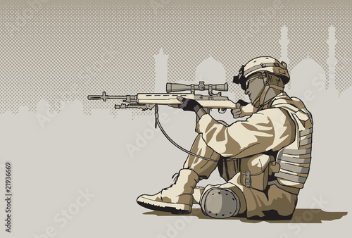 Soldier with a rifle