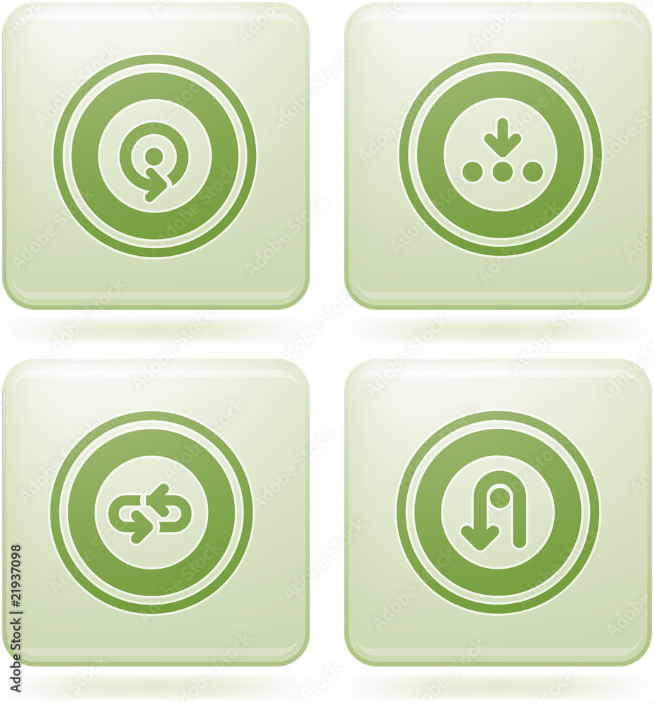 Olivine Square 2D Icons Set: Abstract & Directions Olivine Square 2D Icons Set: Abstract & Directions